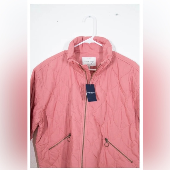 Lucky Brand Pink Quilted Carry On Jacket - Large NWT - Picture 6 of 8